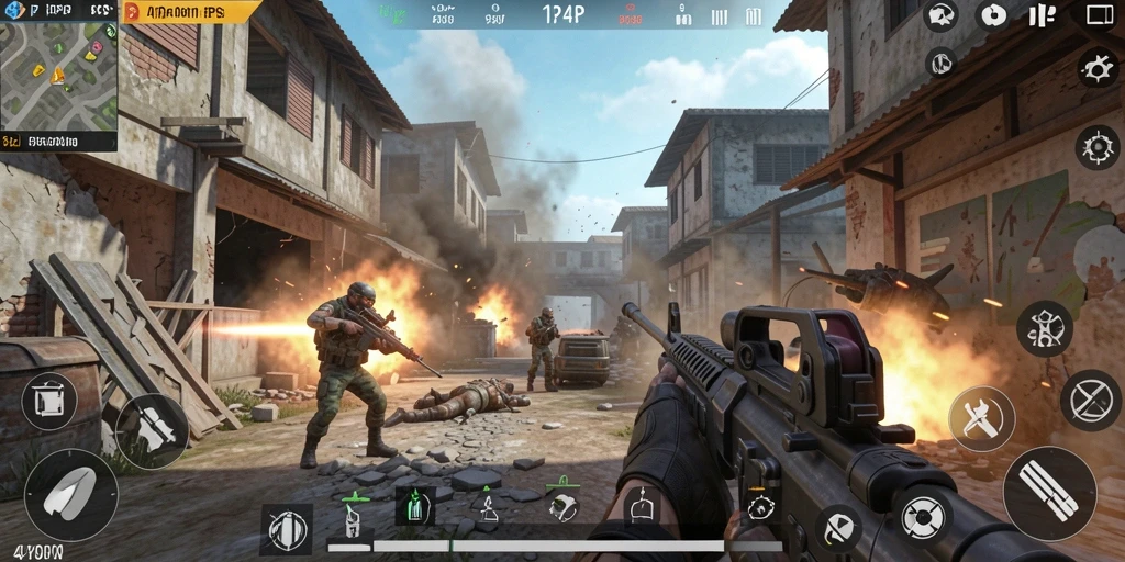 Screenshot dari gameplay 4P4P yang menegangkan dan seru.