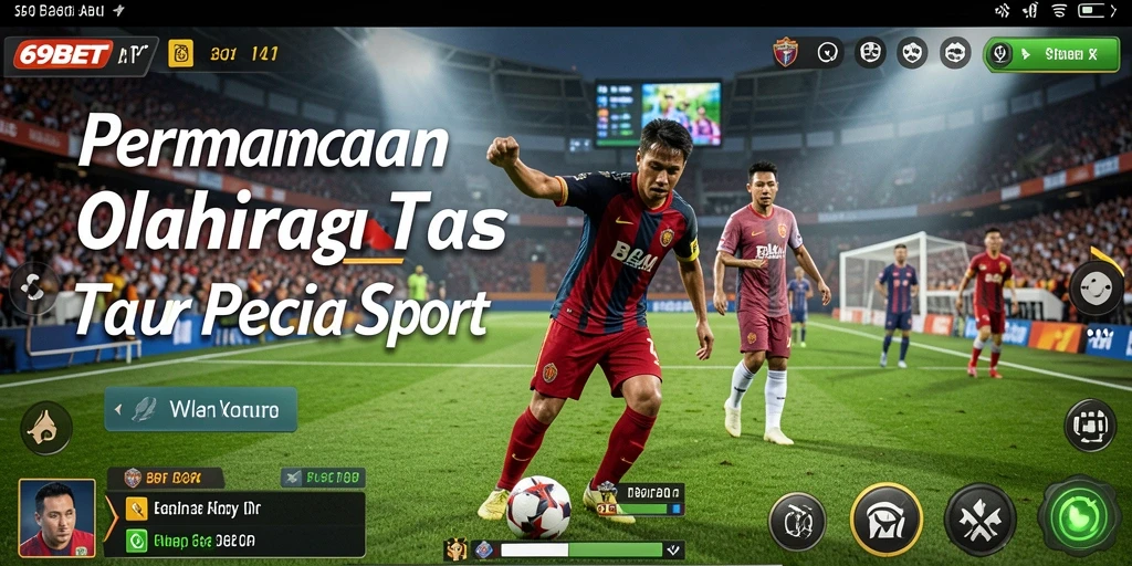 Screenshot gameplay 69BET saat bertaruh pada pertandingan olahraga.