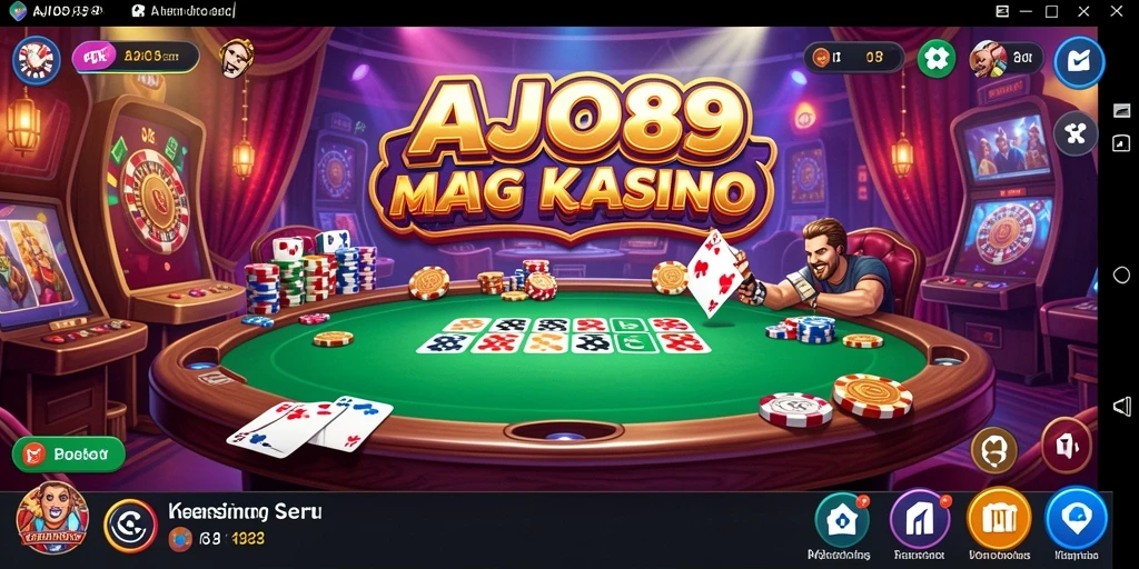 Screenshot AJO89 menunjukkan gameplay kasino yang seru dan interaktif.