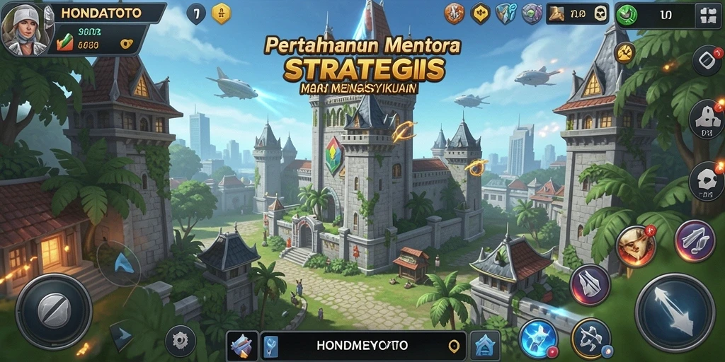 Tampilan gameplay intens di HONDATOTO dengan strategi Tower Defense.