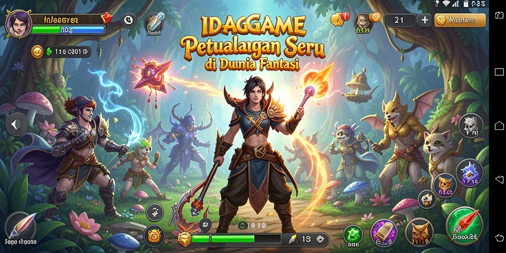 Tangkapan layar <strong>IDAGAME</strong> menampilkan aksi seru di dunia petualangan yang luas.