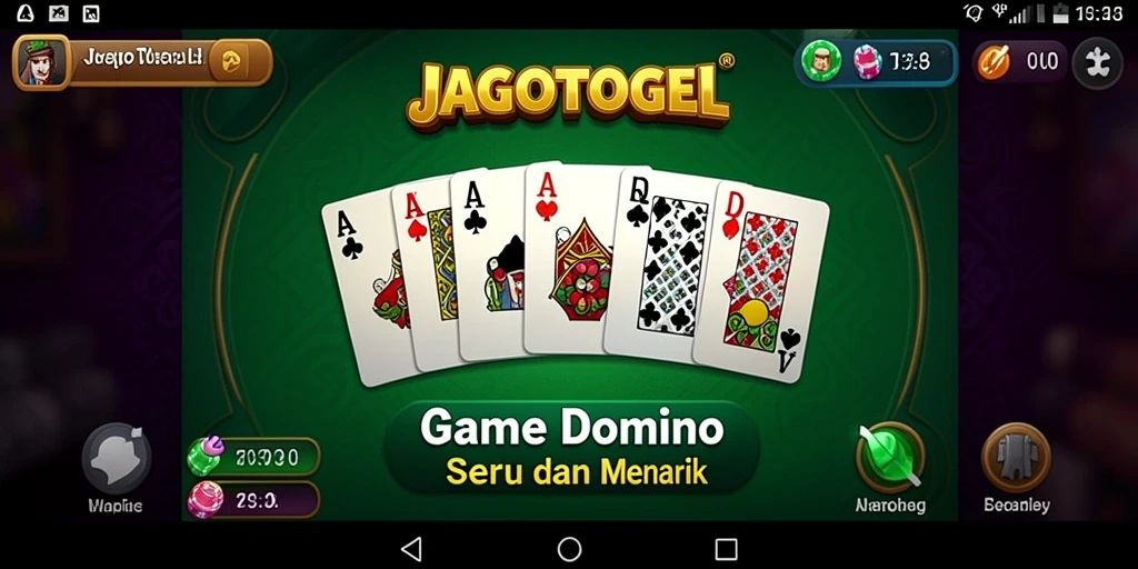 Tampilan gameplay seru JAGOTOGEL dalam permainan Domino.