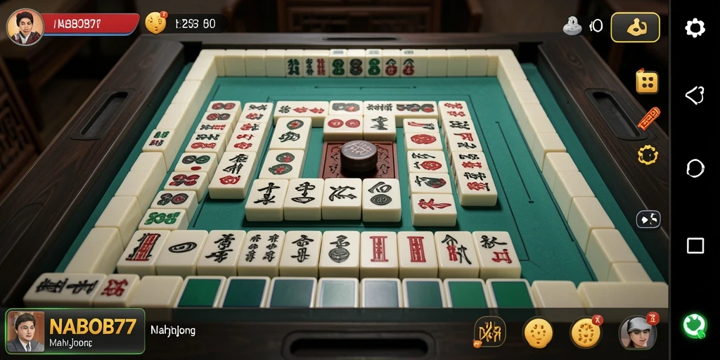 Tampilan gameplay seru dari NABOB77 yang penuh tantangan Mahjong.