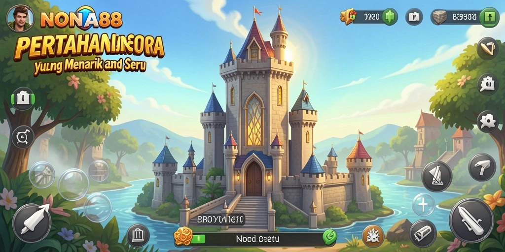 Gameplay NONA88 yang menarik dengan berbagai menara dan strategi.