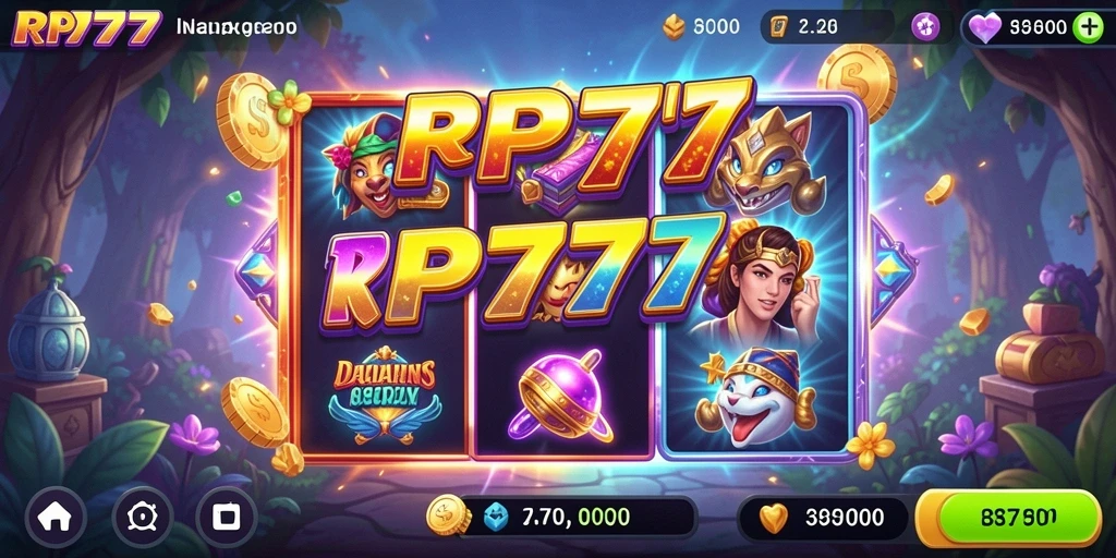 Tampilan menakjubkan dari gameplay Slot RP777 yang seru.