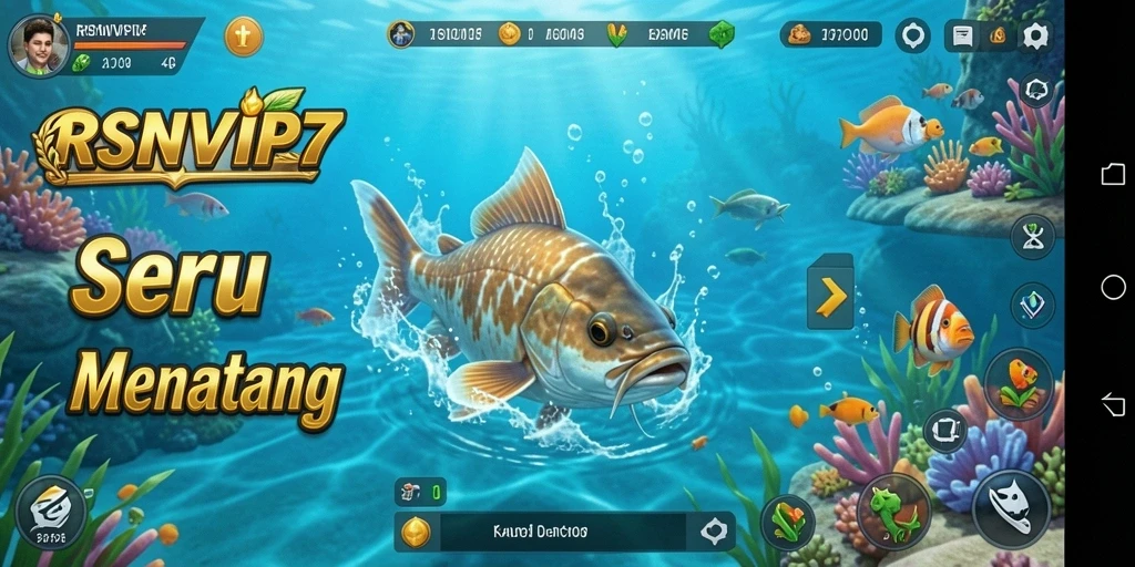 Tampilan gameplay RSNVIP7 yang seru dan menantang saat memancing.