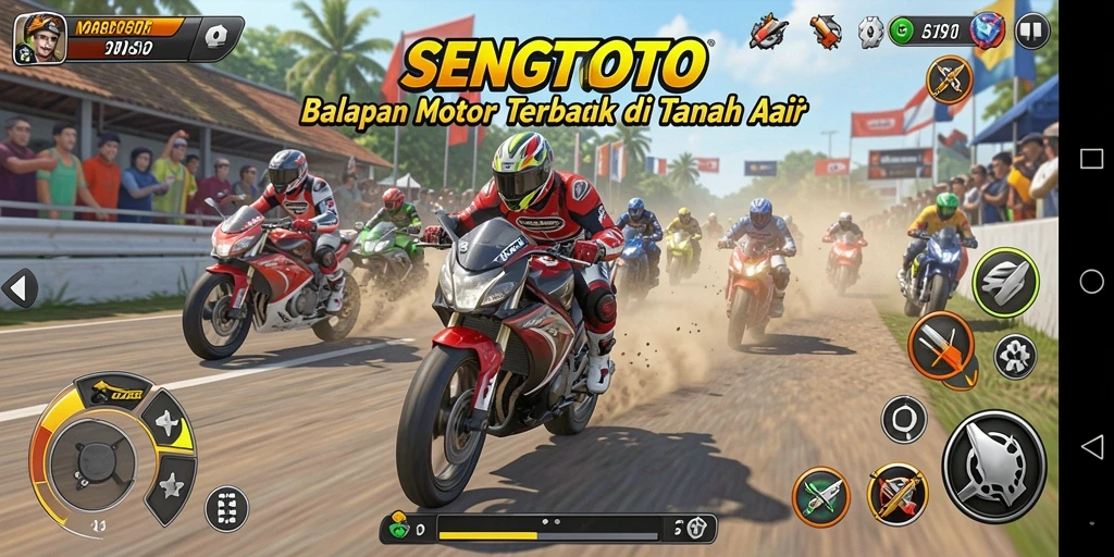 Gameplay balapan motor yang seru dan mendebarkan di SENGTOTO.