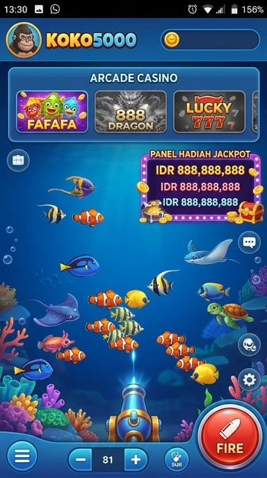 Tampilan antarmuka pengguna koko5000 yang intuitif.